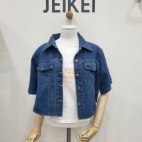 JEIKEI 제이케이 제이케이 크롭 데님 반팔 자켓 JN5DJ001B60