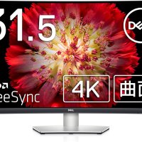 DELL S3221QS 31.5 4K 모니터(밝지 않은 부분 교체 3년 보증 VA 무광택 1800R 곡면 DP HDMI X 2 SRGB 99 높이 조정 AMD FREESYNC 스피