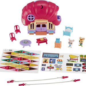 캐릭터 옵션 07394 MILLIE FRIENDS 마우스 인 더 하우스 크루아상 카페 수집용 장난감 3-7세용 상상력 놀이 플레이 세트 선물