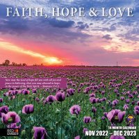 RED EMBER 성경 구절 FAITH HOPE LOVE 2023 걸이형 월간 달력  12 X 24 오픈  두껍고 튼튼한 종이  선물 가능  가장 위대한 것은 사랑입니다