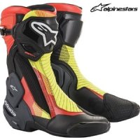 알파인스타부츠SMX PLUS V2LONG BOOTS- black/red/yellow/grey -