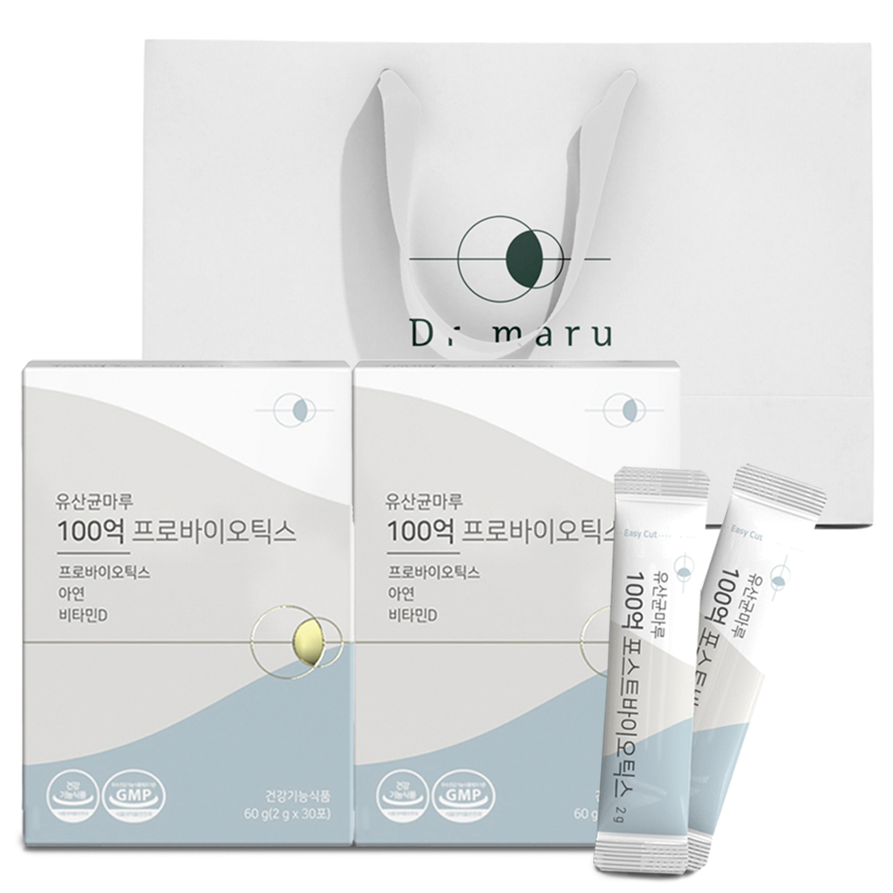 <b>유산균</b> <b>100억</b> 보장 프로 <b>포스트 바이오틱스</b> 모유 유래 2g x 30포 닥터<b>마루</b> 2박스
