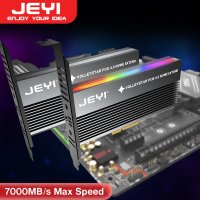 JEYI 알루미늄 합금 방열판 포함 PCIE to NVMe 어댑터  M.2 RGB PCIe 4.0 카드  1/2U 낮은 표준 프로파일 브래킷 포함