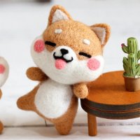 강아지 양모펠트 시바견 인형 만들기 diy