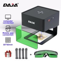 DAJA 레이저 조각기 CNC DIY DJ6 고속 미니 로고 마크 프린터 커터 목공 목재 플라스틱 3000mw