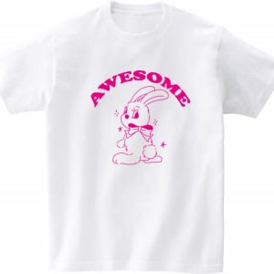 [어썸어스] AWESOME RABBIT PINK 반팔 티셔츠 화이트 2294067