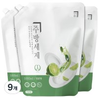 살림백서 주방세제 청귤향 리필  9개  1000ml