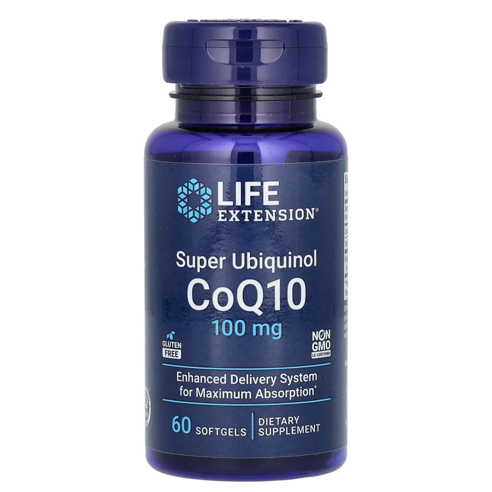 라이프익스텐션 슈퍼 <b>유비퀴놀</b> CoQ10 <b>100mg</b> 소프트젤  60정  2개
