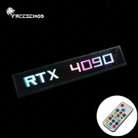 FREEZEMOD-GPU 사이드 패널 RTX3090 GTX ROG PC 장식 비디오 카드 플레이트 페이스 램프 워터 쿨러 아우라 동기화 액체 냉각 ARGB  RTX 4090 Rem