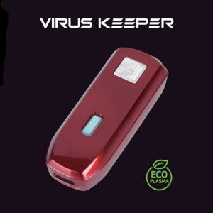 Virus Keeper 바이러스 키퍼 특허 등록 목걸이형 음이온 공기청정기 살균효과 99.9%  2. 레드  1개