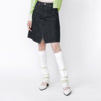 [민더리] MIXED STRIPE LEG WARMER - GREEN