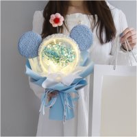 LED등 미키마우스 꽃다발 화이트데이 선물 생일 기념일 여친선물 특별한선물 엄마선물  블루미키