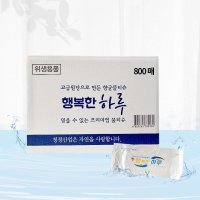 청정산업 업소용 덕용 대용량 행복한하루 물티슈 개별포장 1200매  덕용 100g 600매