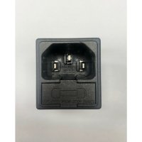 [소켓+휴즈홀더] Inlet Socket 더블휴즈 스냅인 타입 0717-2-PQ15 판넬두께 1.5MM Inalways  5개