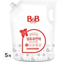 비앤비 섬유유연제 베르가못향 리필형 1800ml  5개