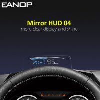 자동차 HUD 헤드업디스플레이 계기판 EANOP-M40 OBDII 헤드 업 디스플레이 OBD2 앞 유리 속도 프로젝터 보안 알람 수온 과속 RPM 전압  [01] WHITE  01