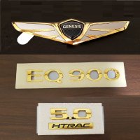 제네시스 EQ900 엠블럼 (24k 금도금 금장 골드 타입)  엠블럼 (3.3T HTRAC 글씨)
