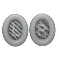 보스 QC35 QC25 QC15 AE2 정품 가죽 헤드폰 Earpads 스폰지 커버에 대 한 양모 헤드셋 거품 퓨전 교체  01 silver  [01] silver