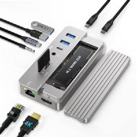 ACASIS 아카시스 10-in-1 USB-C 허브 SSD 인클로저 멀티 포트  실버