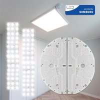 LED모듈 기판 교체세트 국산 삼성 거실 욕실 주방 방등 리폼 셀프 설치 교체 diy  서울반도체 LED 칩  최고급형/5700K(은은한하얀빛)  옵션08.주방욕실18W/418X7