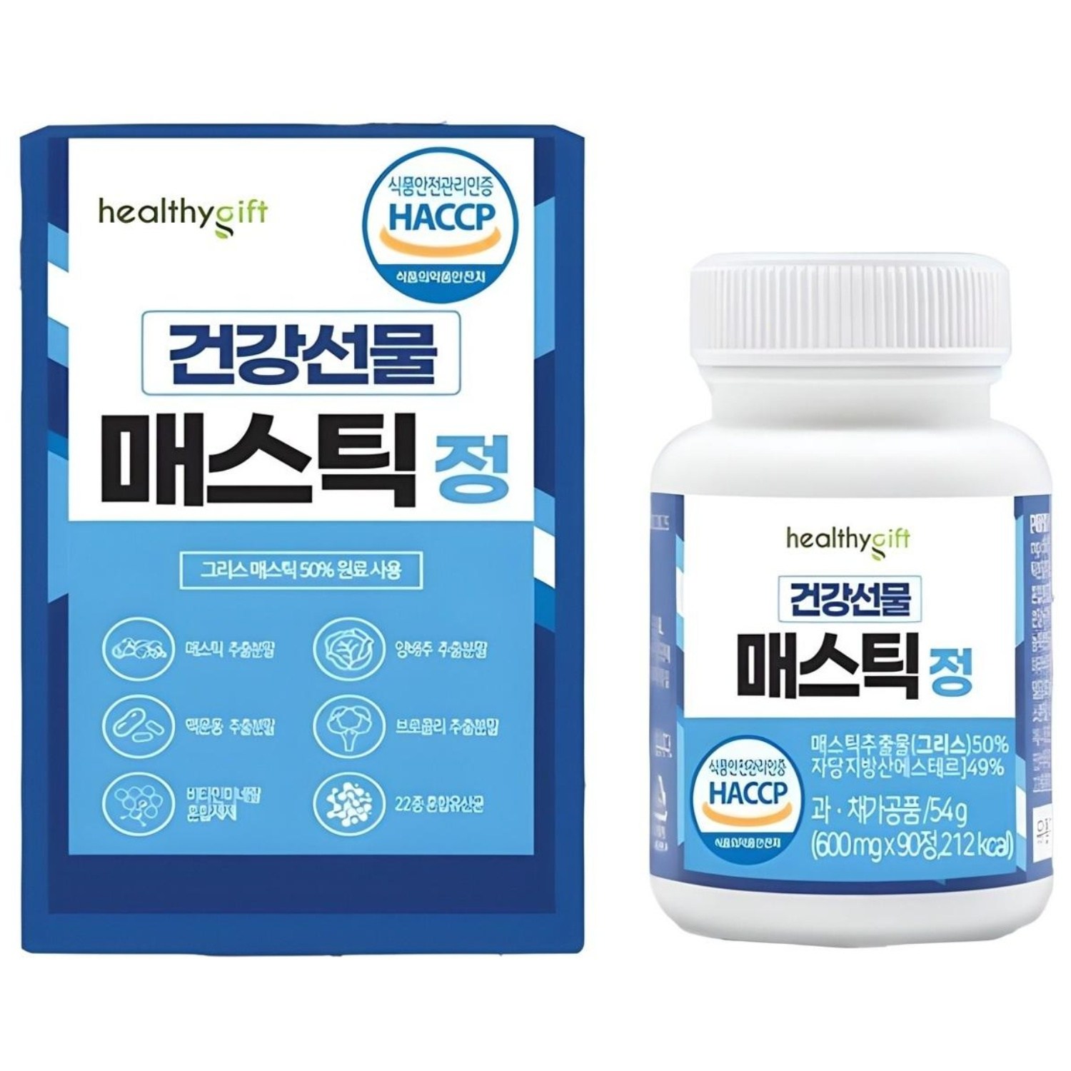 건강선물 <b>매스틱 정</b> 식약처 HACCP 인증 600mg  54g  1개