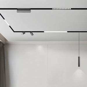 LED 마그네틱 레일등 / 주백색 전구색 블랙 마그넷 라인 매입 멀티 인테리어 레일조명