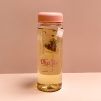 오하티 핑크보틀 트라이탄 티보틀 티망있는 눈금 물병 500ml