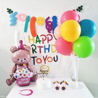 곰돌이풍선 컵케이크 두돌 생일풍선 가랜드