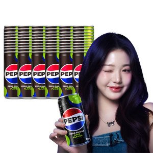 롯데칠성 펩시제로 라임 210ml 60캔 (30캔 2박스)