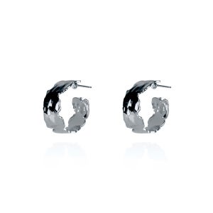[에니르] ABOUT TIME WIDE BAND HOOP EARRINGS - E1010