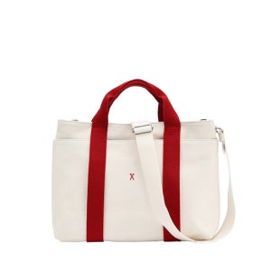 조셉앤스테이시 Stacey Daytrip Tote Canvas M Ivory_Red
