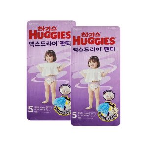 하기스 New 하기스 맥스드라이 팬티형 기저귀 5단계 특대형 여아용 44p X 2팩 / 2024년형