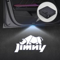 스즈키 짐니 코뿔소 엠블럼  자동차 도어 라이트  웰컴 램프  무선 레이저 프로젝터  자동 장식 HD  JB43  JB23  JB64  JB74