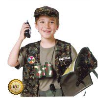 남아 캠핑놀이 군인 군복조끼 무전기 장난감 어린이용 엄마놀이 유치원