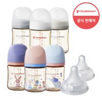 더블하트 3세대 160ml 트윈팩(젖병2개) + 젖꼭지 2개