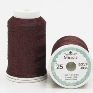 미라클 자수용봉제사 25_다크브라운