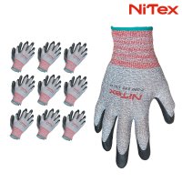 나이텍스 장갑 P200 핏 안전 작업 손바닥 코팅 글러브 10켤레 Nitex P200 FIT MG Safety Coating Gloves 10pairs L 10개