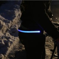 현우인터내셔날 LED 벨트 발광 밴드 충전식 야간 라이딩 조깅 안전 레드L