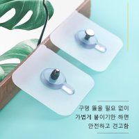 후크 무타공 나사 스티커 접착식후크화이트 액자 너트 10