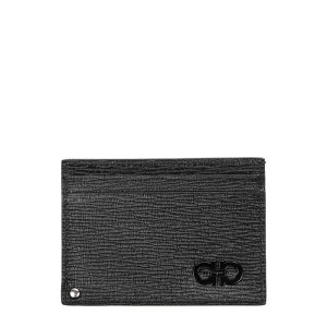 페라가모 더블 간치니 카프스킨 카드지갑 블랙 66 A061 0733292 NERO 남성 B22