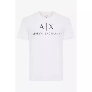 아르마니 익스체인지 로고 티셔츠 화이트 Armani Exchange Logo TShirt White 1100 59521801