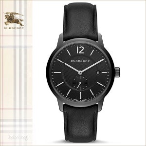 버버리 남성 시계 클래식 라운드 블랙 실버 40mm 가죽 BU10003 관세포함 BU10003