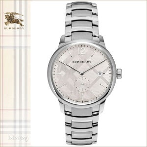 버버리 남성 시계 클래식 라운드 BU10004 40MM 실버 체크 메탈시계 BU10004