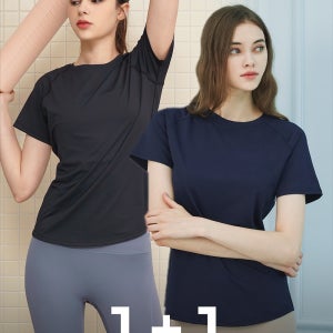 아스킨 에어프레쉬 필라테스반팔티 티셔츠 필라테스 1+1 스포츠레깅스