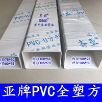 PVC 플라스틱 사각 파이프 배수관 빗물받이 파이프 80x55 블록 하나