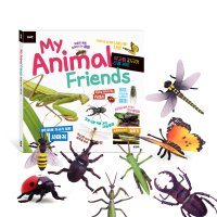 뮤고랑 My Animal Friends 곤충 세트 곤충 피규어 8종 도서 1권