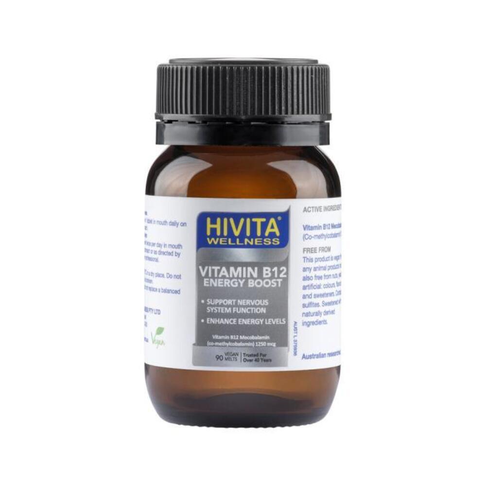 HiVita Wellness <b>Vitamin B12</b> (<b>Energy Boost</b>) Vegan Melts 90t