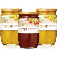 청정원 복음자리 딸기잼500g 유자차 480g 2개 1개