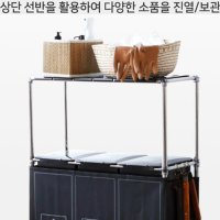 대진테크 senseQ 이지핏 상단 선반 분리수거함 이동식 멀티 휴지통 재활용 쓰레기통 구성 3P