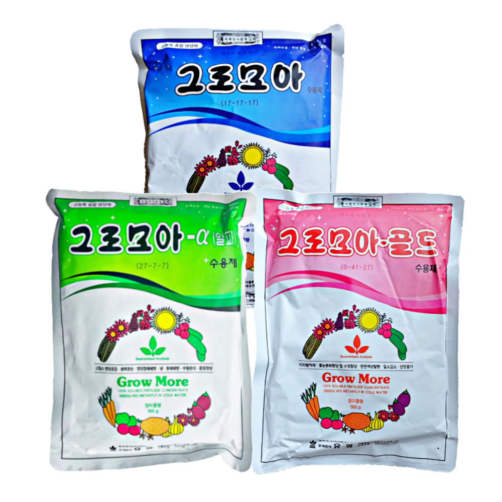 그로모아 질소 인산 가리 칼리 <b>구리</b> 식물성 아미노산 웃자람 방지 <b>킬레이트</b> 미량원소 비료 그로모아 1개